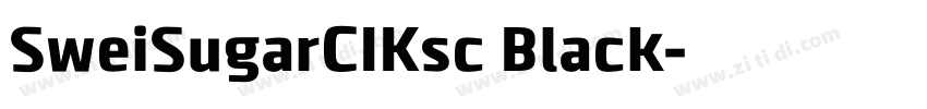 SweiSugarCIKsc Black字体转换